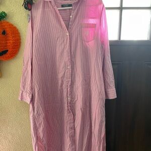 Ralph Lauren Pink and Black Striped Shirt